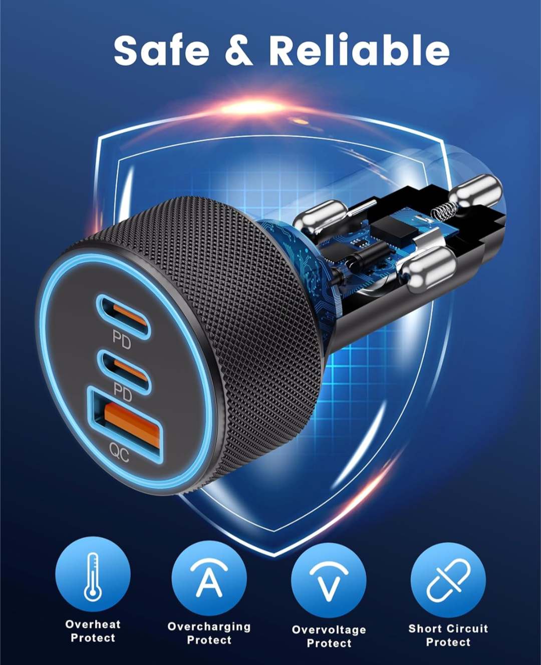 Pbuddy Car Charger USB C 66W Car Super Fast Charger USB C PD & QC3.0 Adapter Cigarette Lighter USB C Quick Charge Car Charger Pbuddy Car Charger USB C 66W Car Super Fast Charger USB C PD & QC3.0 Adapter Cigarette Lighter USB C Quick Charge Car Charger